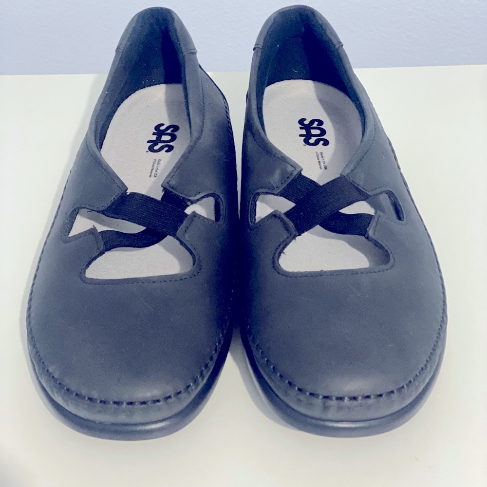 SAS Crissy Nero slip on moccasin